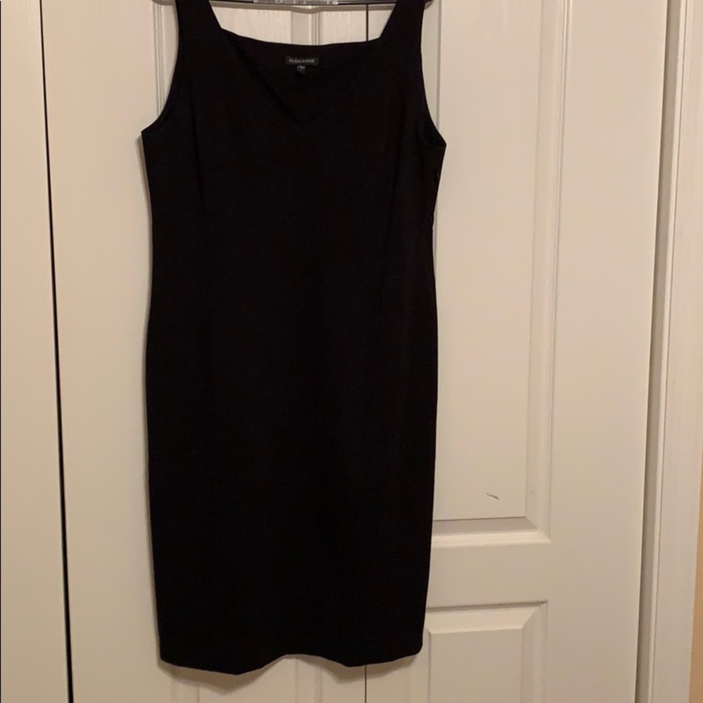 Eileen Fisher black sleeveless dress